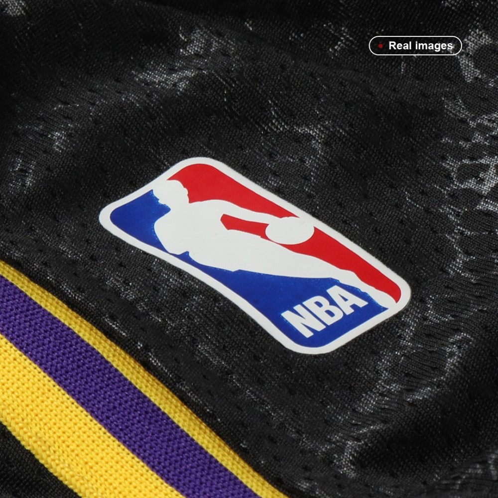 Men's Los Angeles Lakers Nike Black Swingman Short - City Edition - Image 2