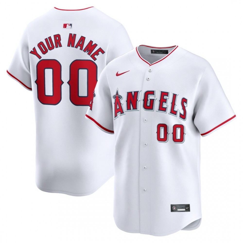 Los Angeles Angels Nike Home Limited Custom Jersey – White