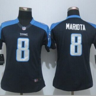 Women's Tennessee Titans #8 Marcus Mariota Nike Navy Blue Limited Jersey