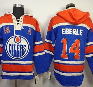 Old Time Hockey Edmonton Oilers #14 Jordan Eberle Royal Blue Hoodie
