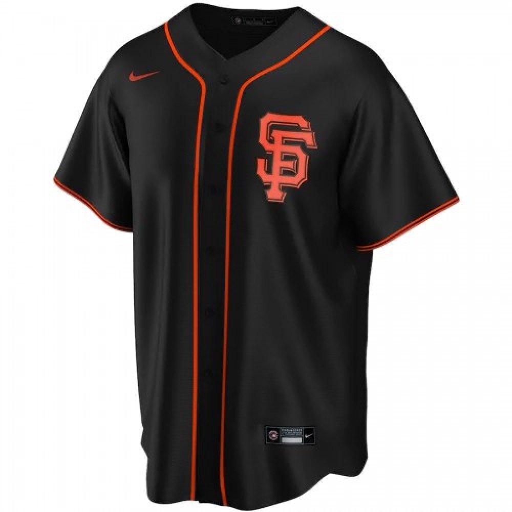 Men's San Francisco Giants Nike Black Alternate 2020 Jersey - Image 2