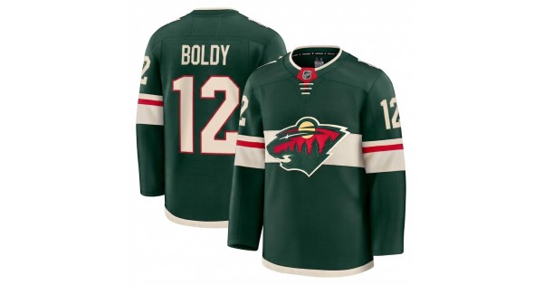 Matt Boldy Men's Minnesota Wild Green Home Premium Jersey - Image 2