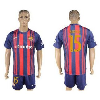 grid‑ Barcelona #15 Bartra Home Soccer Club Jersey ‑fangear