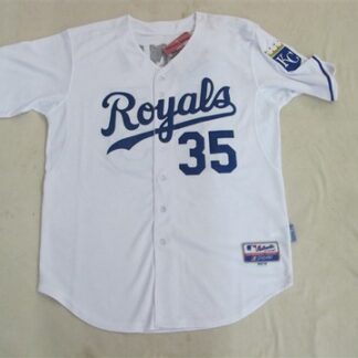 Kansas Royals #35 Hosmer White Jerseys