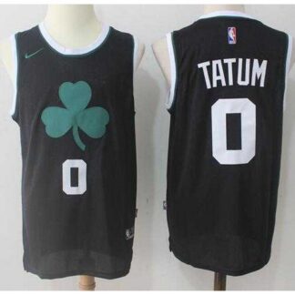 Men’s Nike Boston Celtics #0 Jayson Tatum Black Fashion NBA Swingman Jersey