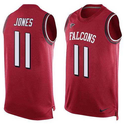 Nike Atlanta Falcons #11 Julio Jones Red Team Color Men’s Stitched NFL Limited Tank Top Jersey