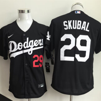 Men's Los Angeles Dodgers #29 Tarik Skubal Black 2026 Cool Base Stitched Baseball Jersey
