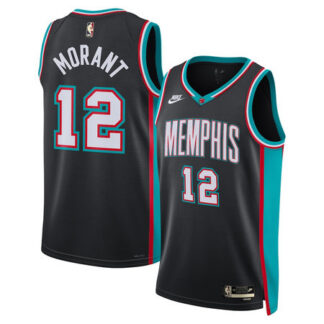 Youth Memphis Grizzlies #12 Ja Morant Nike Black Swingman Classic Edition Jersey