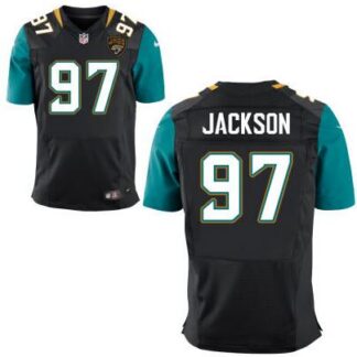 Men's Jacksonville Jaguars #97 Malik Jackson Black Team Color NFL Nike Elite Jersey