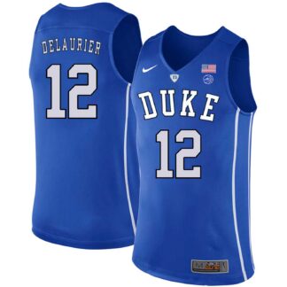 Duke Blue Devils 12 Javin DeLaurier Blue Nike College Basketball Jersey Dzhi