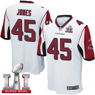 grid‑ Nike Atlanta Falcons #45 Deion Jones White Super Bowl LI 51 Youth Stitched NFL Elite Jersey ‑fangear