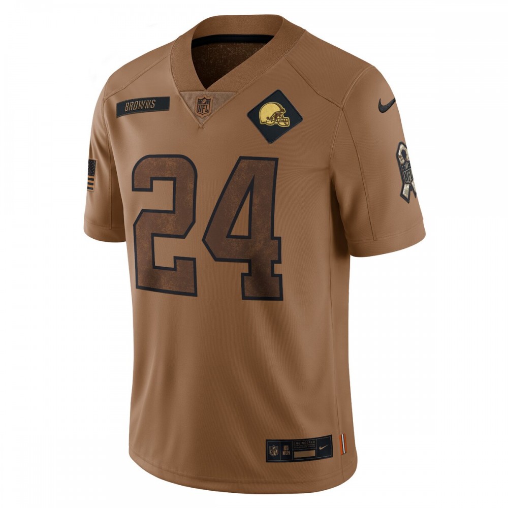 Nick Chubb Cleveland Browns Nike 2023 Salute To Service Limited Jersey - Brown - Image 2