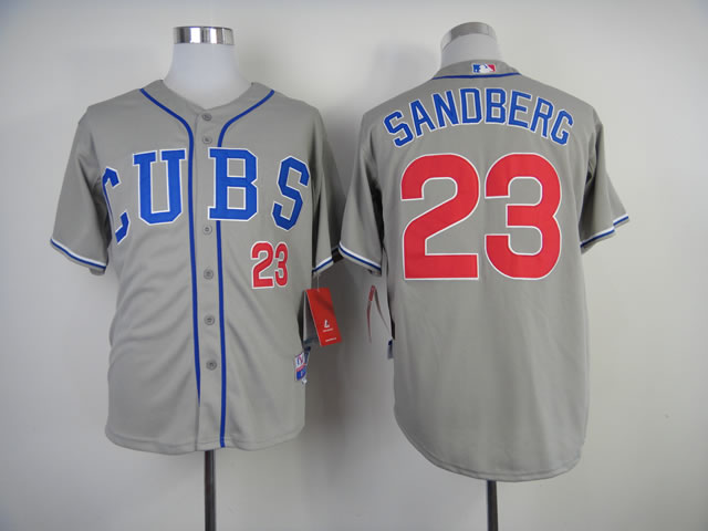 Chicago Cubs #23 Sandberg 2014 Gray Jerseys