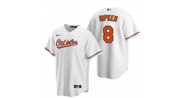 Men's Baltimore Orioles Cal Ripken #8 Nike White Home 2020 Jersey - Image 2
