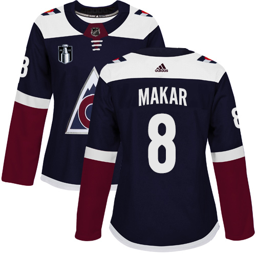 Adidas Colorado Avalanche #8 Cale Makar Navy Women’s 2022 Stanley Cup Final Patch Alternate Authentic Stitched NHL...