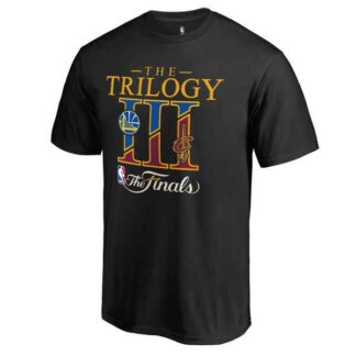 Men's Cleveland Cavaliers vs. Golden State Warriors Fanatics Branded Black 2017 NBA Finals Bound Dueling Trilogy T-...