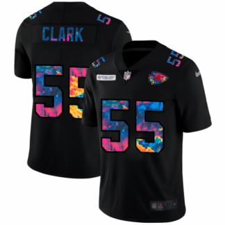 Kansas City Chiefs #55 Frank Clark Men’s Nike Multi-Color Black 2020 NFL Crucial Catch Vapor Untouchable Limited Je...