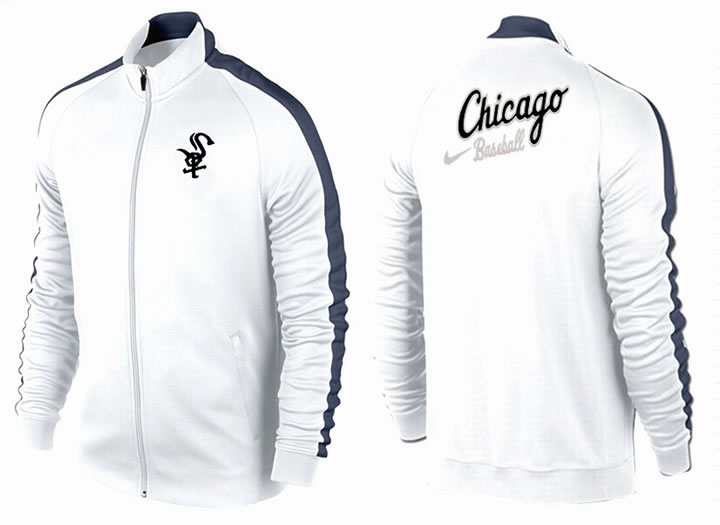 MLB Chicago White Sox Team Logo 2015 Men Baseball Jacket (2)