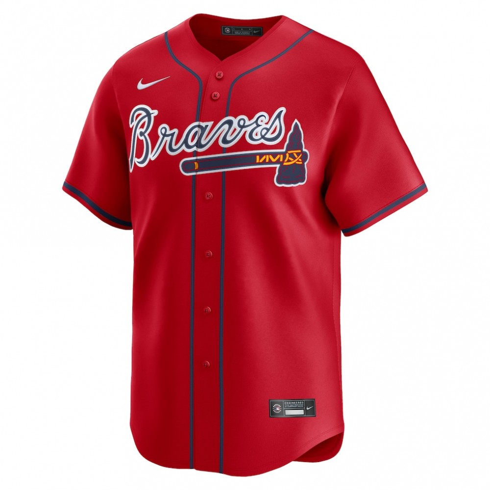 Atlanta Braves Nike Alternate Limited Jersey - Red - Image 2