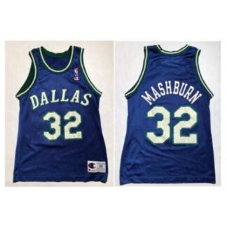 grid‑ Men's Dallas Mavericks #32 Jamal Mashburn Champion Basketball Stitched Jersey ‑fangear