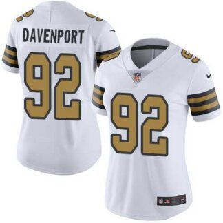 Women Nike Saints 92 Marcus Davenport White Color Rush Limited Jersey Dzhi