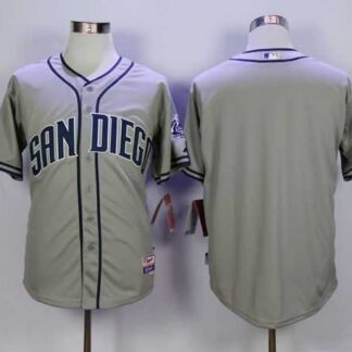 San Diego Padres Blank Gray Cool Base Stitched MLB Jersey