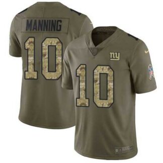Nike Giants 10 Eli Manning Olive Camo Salute To Service Limited Jersey Dzhi