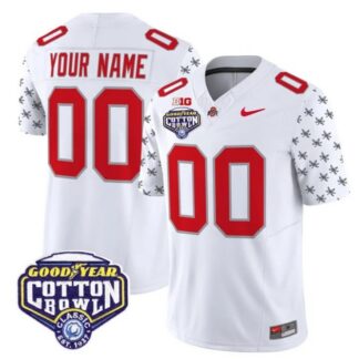 Men & Women & Youth Ohio State Buckeyes Custom White 2025-26 Cotton Bowl Patch F.U.S.E. Vapor Limited Stitched Jersey