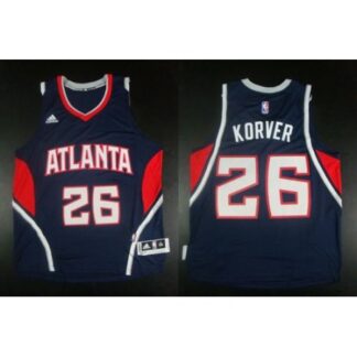 Men's Atlanta Hawks #26 Kyle Korver Navy Stitched Basketball Jersey