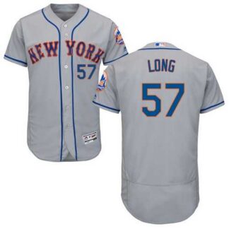 New York Mets #57 Kevin Long Gray Flexbase Stitched Jersey DingZhi