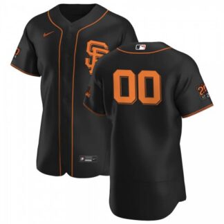 San Francisco Giants Custom Men’s Nike Black Alternate 2020 Authentic 20 at 24 Patch Player MLB Jersey