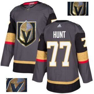 grid‑ Vegas Golden Knights 77 Brad Hunt Gray With Special Glittery Logo Adidas Jersey ‑fangear