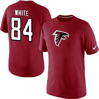 Men Nike Atlanta Falcons 84 Roddy White Name x26 Number T-Shirt Red