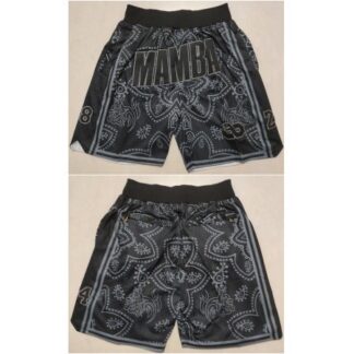 Men's Los Angeles Lakers Black 'Mamba' Shorts (Run Small) VP7T