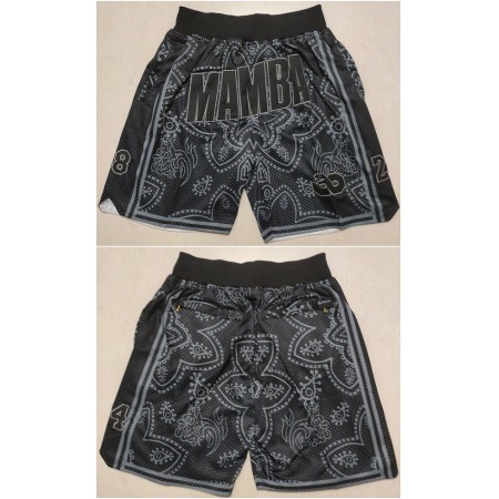Men's Los Angeles Lakers Black 'Mamba' Shorts (Run Small) VP7T