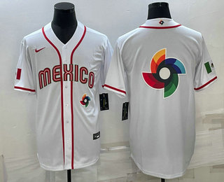 Men’s USA Baseball Big Logo 2023 White World Classic Stitched Jerseys