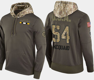 Nike Boston Bruins 54 Adam Mcquaid Olive Salute To Service Pullover Hoodie