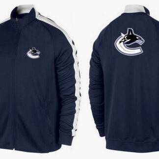 NHL Vancouver Canucks Team Logo 2015 Men Hockey Jacket (13)