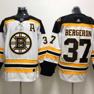 Boston Bruins 37 Patrice Bergeron White Adidas Stitched Jersey