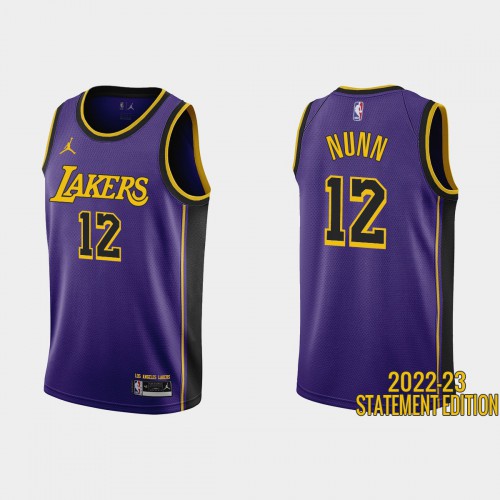 Los Angeles Los Angeles Lakers #12 Kendrick Nunn Purple Men’s Nike NBA 2022-23 Statement Edition Jersey Men’s