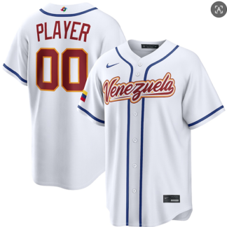Men's Venezuela Baseball Active Player Custom White 2026 World Baseball Classic Home Stadium Stitched Jersey