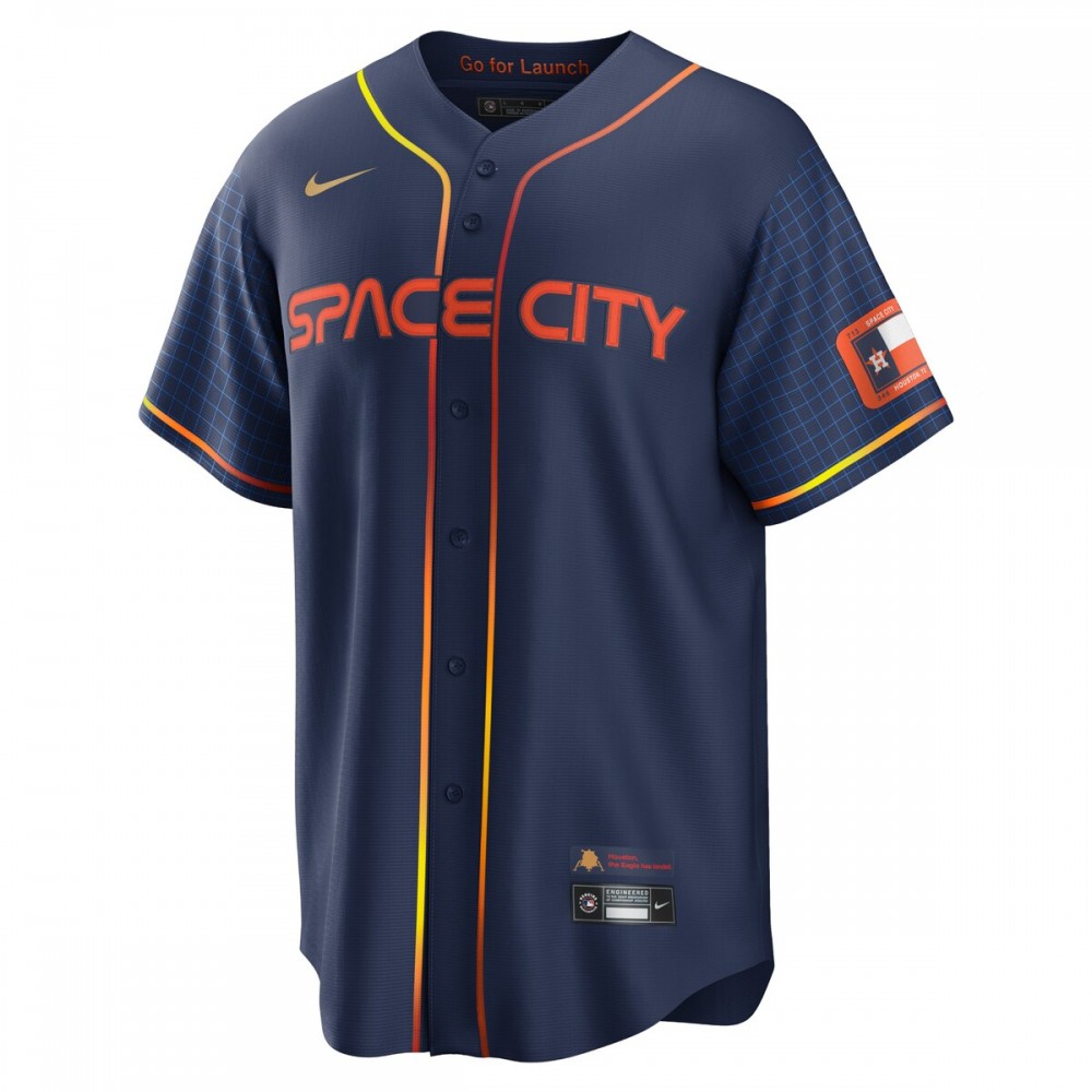 Jose Altuve Houston Astros Nike 2022 City Connect Replica Player Jersey - Navy - Image 2
