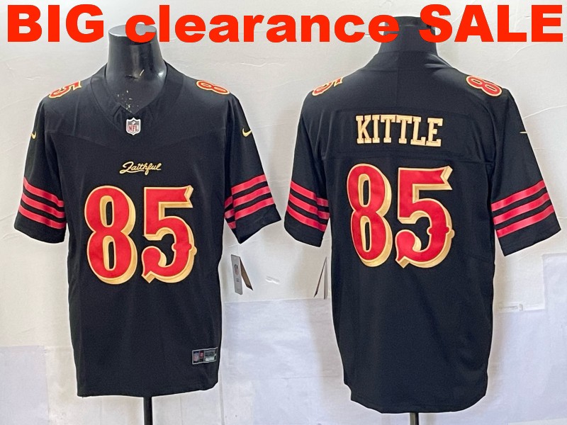 Clearance SALE Mens & Womens & Youth San Francisco 49ers #85 George Kittle 2025 “Rivalries” F.U.S.E. Stitched Limit...