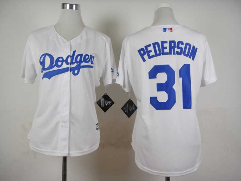 Womens Los Angeles Dodgers #31 Joc Pederson 2015 White Cool Base Jerseys