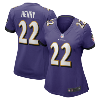 grid‑ Derrick Henry Baltimore Ravens Nike Women's Game Player Jersey - Purple ‑fangear