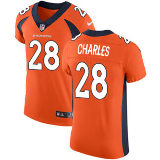 Nike Denver Broncos #28 Jamaal Charles Orange Team Color Men’s Stitched NFL Vapor Untouchable Elite Jersey