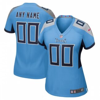 grid‑ Tennessee Titans Nike Women's Alternate Custom Game Jersey - Light Blue ‑fangear