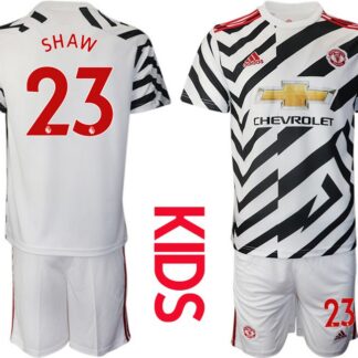 Youth 2020-2021 club Manchester united away 23 white Soccer Jerseys
