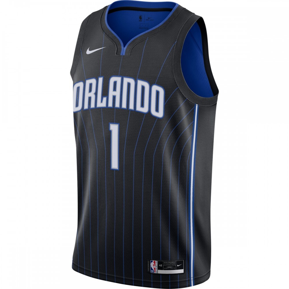 Jonathan Isaac Orlando Magic Nike 2020/21 Swingman Jersey - Black - Icon Edition - Image 2