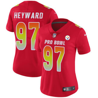 Nike Pittsburgh Steelers #97 Cameron Heyward Red Women’s Stitched NFL Limited AFC 2018 Pro Bowl Jersey